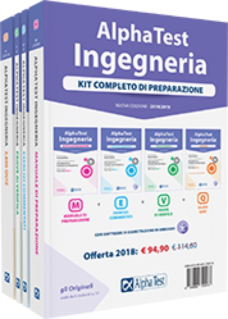 Alpha Test. Ingegneria. Kit completo di preparazione