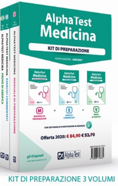 Alpha Test. Medicina, odontoiatria, veterinaria. Kit di preparazione in 3  volumi. 2020-2021